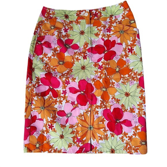 Talbots Dresses & Skirts - Talbots‎ Women's Size 4 Floral Print Knee Length Skirt Tencel cottagecore summer